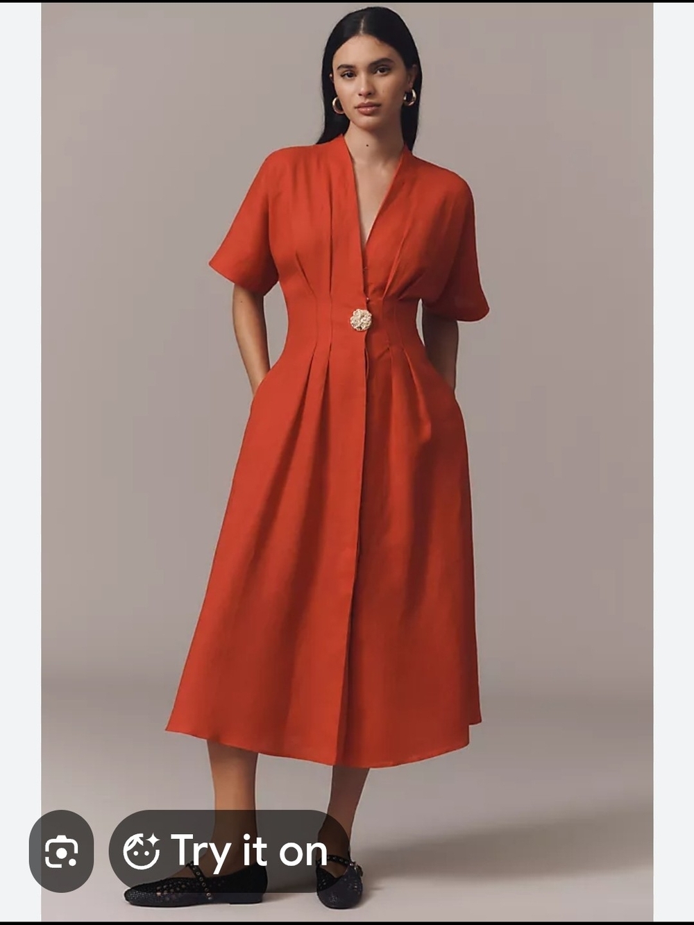 Nwt Anthropologie Exquise The Kenia Linen Shirt Dress Size S
